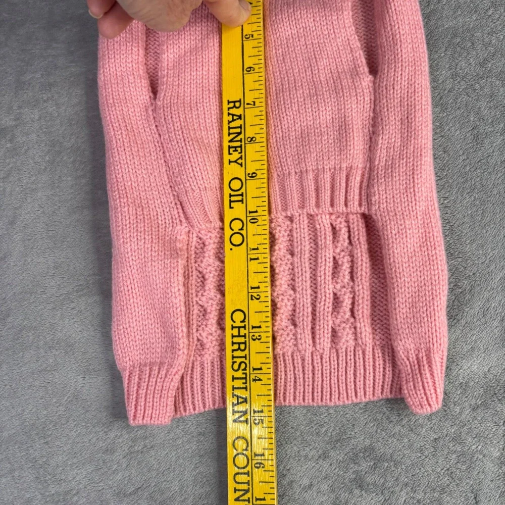 Frisco Cable Knitted Dog Sweater Medium Light Pink Classic Pet Apparel 144260